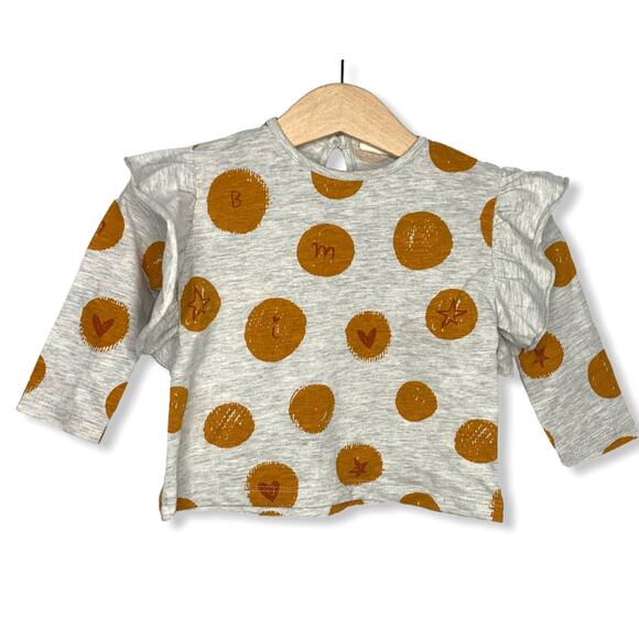 Zara Spotty Flutter Top - Picture 1 of 3